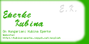 eperke kubina business card